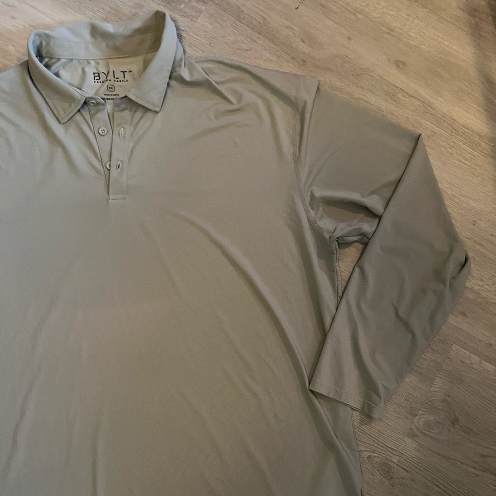 BYLT Basics Long Sleeve Performance Polo - Picture 4 of 7